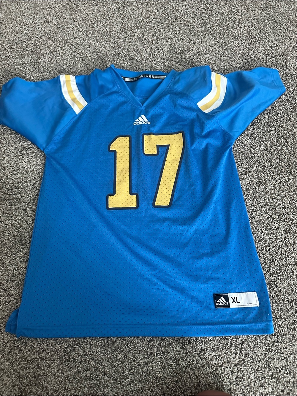 adidas Blue and Yellow Number 17 Jersey Shirt